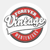 Forever Montenegro vintage logo Ronde Sticker (Voorkant)