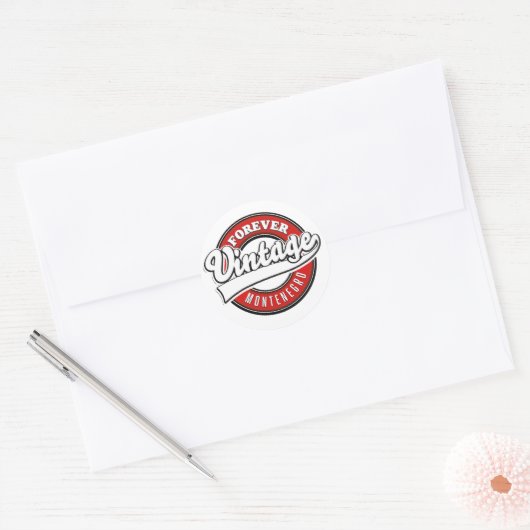 Forever Montenegro vintage logo Ronde Sticker (Envelop)