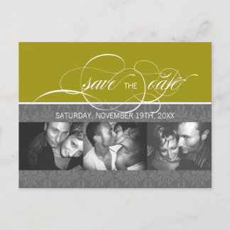 Forever More SAVE THE DATE Foto Briefkaart: bamboe Aankondigingskaart