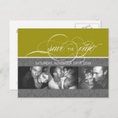 Forever More SAVE THE DATE Foto Briefkaart: bamboe Aankondigingskaart (Voorkant / Achterkant)