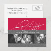 Forever More SAVE THE DATE Foto Briefkaart: kersen Aankondigingskaart (Voorkant / Achterkant)