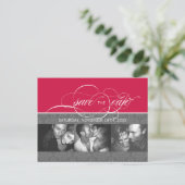 Forever More SAVE THE DATE Foto Briefkaart: kersen Aankondigingskaart (Staand voorkant)