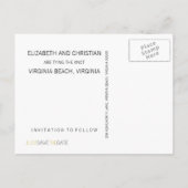 Forever More SAVETHEDATE Foto Briefkaart: framboos Aankondigingskaart (Achterkant)