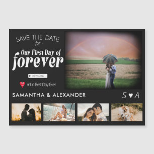 Forever Movie Poster 5 Foto Bruiloft Save the Date Magnetische Uitnodiging