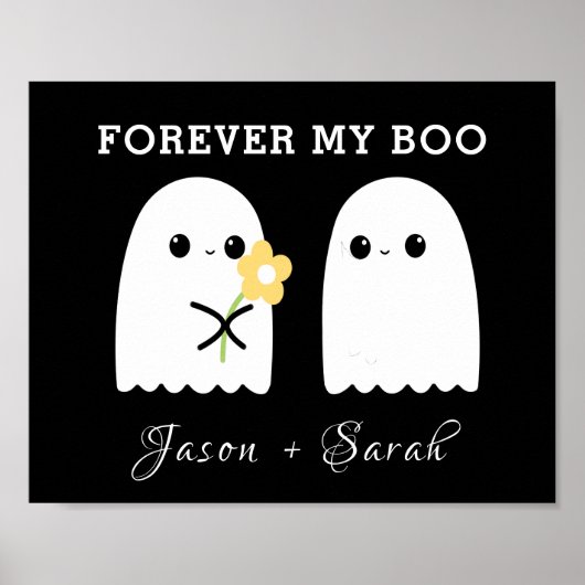 Forever My Boo Halloween Ghost Poster (Voorkant)