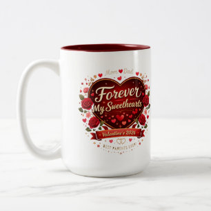 Forever My Sweethearts 2026 – Beste Ouders Ooit Tweekleurige Koffiemok