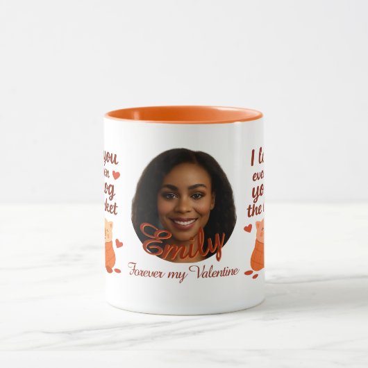'Forever my Valentine' personalized Mug Mok (Midden)
