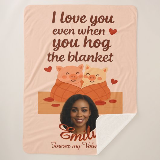 'Forever My Valentine' Sherpa Blanket Deken (Voorkant)