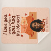 'Forever My Valentine' Sherpa Blanket Deken (Voorkant (horizontaal))