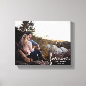 Forever Names Verloving trouwdatum Canvas Afdruk (Voorkant)