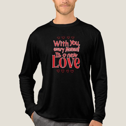 Forever New Love Romantic Quote  Tri-Blend Shirt (Voorkant volledig)