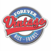 Forever Nice, Frankrijk vintage logo Sticker (Voorkant)