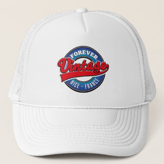 Forever Nice, Frankrijk vintage logo Trucker Pet (Voorkant)