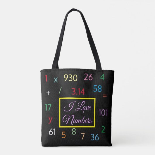 Forever Numbers:  Black Tote Bag (Achterkant)
