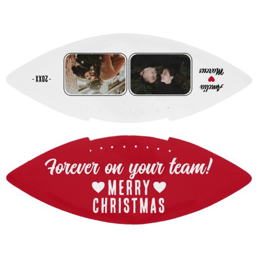 Forever on your team Heart 2 Photo Merry Christmas American Football (Panelen)
