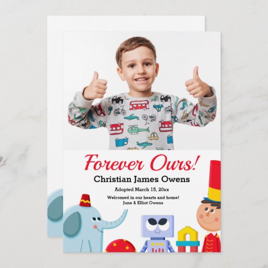 Forever onze Aankondiging van de Foto van de Aanne (Voorkant / Achterkant)