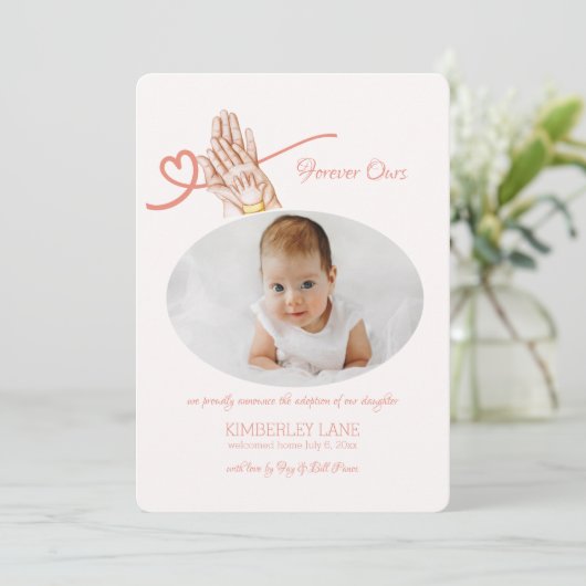 Forever onze aankondiging van de Fotoadoptie (Staand voorkant)