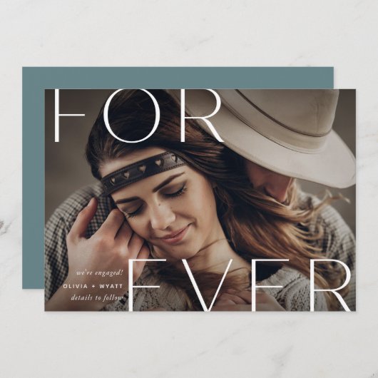 Forever Overlay | Foto-Verloving Aankondiging (Voorkant / Achterkant)