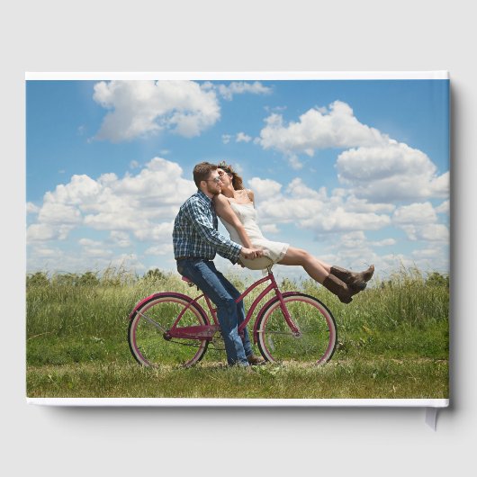 Forever Overlay White Script Fotobruiloft Gastenboek (Achterkant)