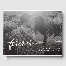 Forever Overlay White Script Fotobruiloft Gastenboek
