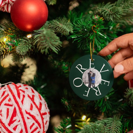 Forever: Paar Foto Kerstmis Ornament