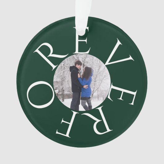 Forever: Paar Foto Kerstmis Ornament (voorkant)