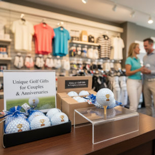 'Forever Par-tners' Gouden Trofee Golf Huwelijksgu Golfballen