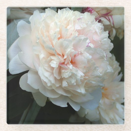 Forever Peony Glazen Onderzetter (Voorkant)
