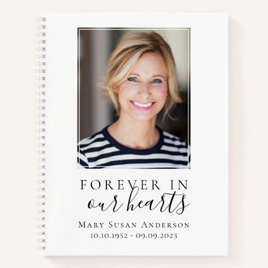 Forever Photo Funeral Budget Guest Book Notitieboek (Voorkant)