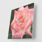 Forever Princess Diana:Rosa Elegant Lady Vierkante Klok (Hoek)