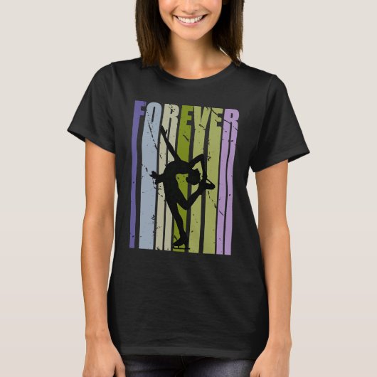 Forever Retro Ice Skating Motivatie Inspating C T-shirt (Voorkant)