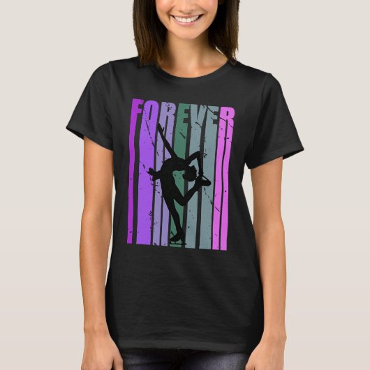 Forever Retro Ice Skating Pretty Player Team Coach T-shirt (Voorkant)