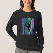 Forever Rhythmic Gymnastics Text Distressed Word T-shirt (Voorkant)