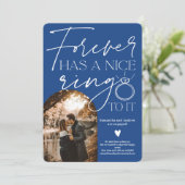 Forever Ring foto boog blauw verloving Aankondiging (Staand voorkant)