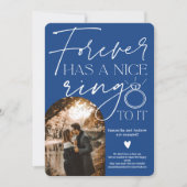 Forever Ring foto boog blauw verloving Aankondiging (Voorkant)