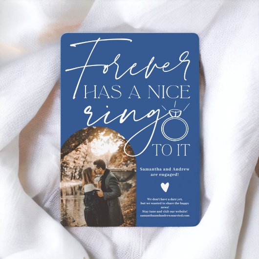 Forever Ring foto boog blauw verloving Aankondiging