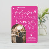Forever Ring foto boog heet roze verloving Aankondiging (Staand voorkant)