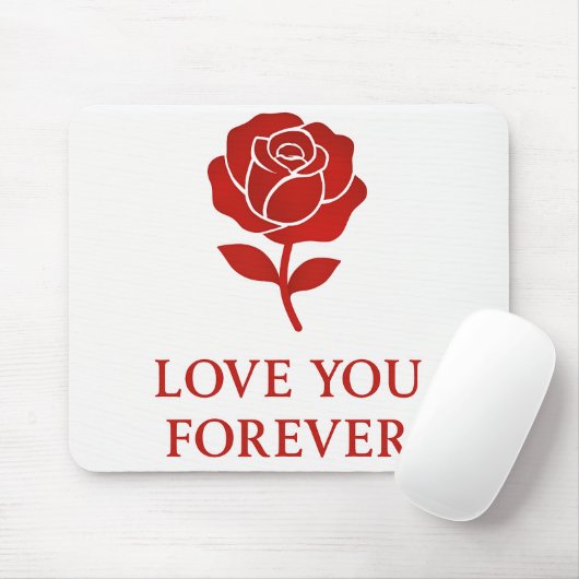 Forever Rose Bringing Warm Romantic Valentine Muismat (Met muis)