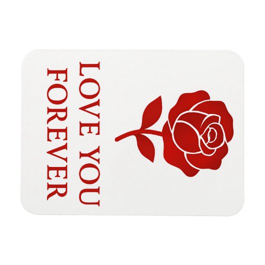 Forever Rose Emblem Creating Tender Valentine  Magneet (Horizontaal)