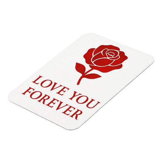 Forever Rose Emblem Creating Tender Valentine Magneet (Linkerzijde)