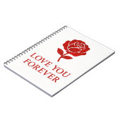 Forever Rose Inspiring Warm Romantic Valentine Notitieboek (Linkerzijde)