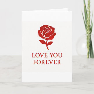 Forever Rose Message Expressing Romantic Wishes Kaart