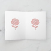 Forever Rose Message Expressing Romantic Wishes Kaart (Binnen)