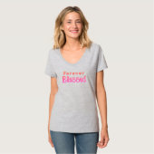 Forever roze tekst T-shirt zonder dop (Voorkant volledig)