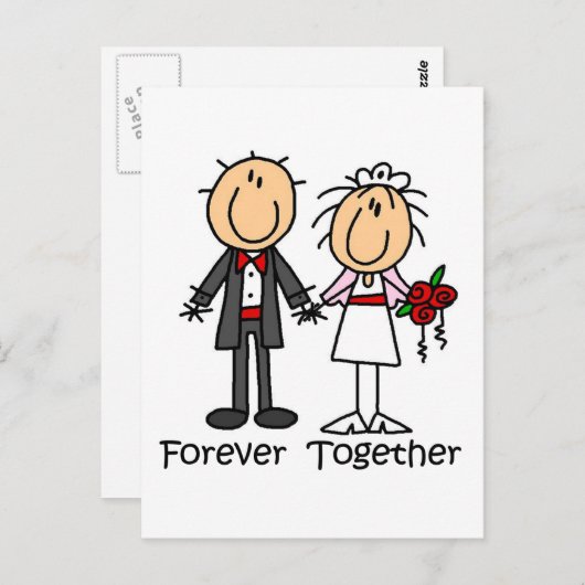 Forever Samen T-shirts en cadeaus Briefkaart (Voorkant / Achterkant)