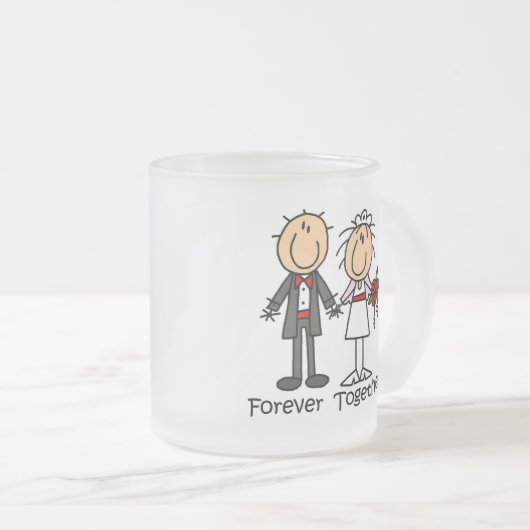 Forever Samen T-shirts en cadeaus Matglas Koffiemok (Voorkant rechts)