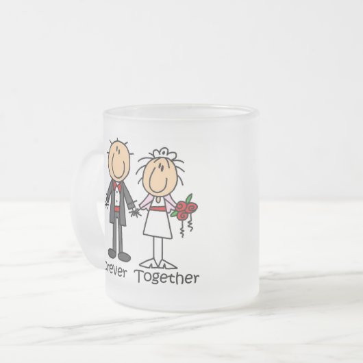 Forever Samen T-shirts en cadeaus Matglas Koffiemok (Voorkant links)