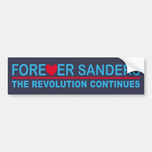Forever Sanders blijft de revolutie doorgaan Bumpersticker (Voorkant)