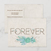 Forever Save the Date for bruiloft Aankondigingskaart (Voorkant / Achterkant)