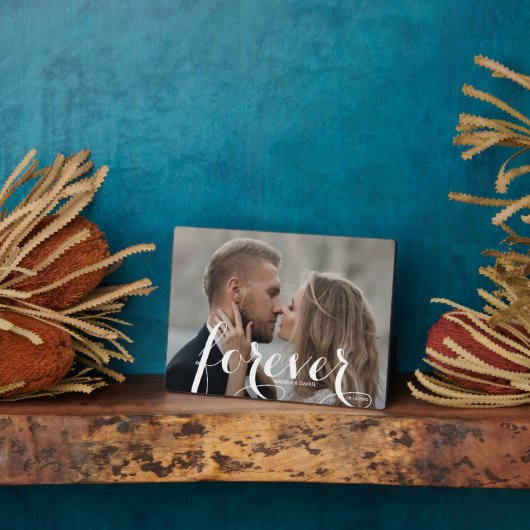 FOREVER Script Easel Back Photo Frameless Fotoplaat (Zijkant)